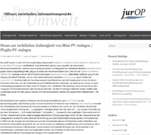 Jurop_Blog zu Energierecht.