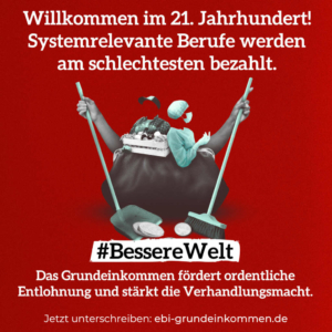 Poster zur Petition "Ebi Grundeinkommen".